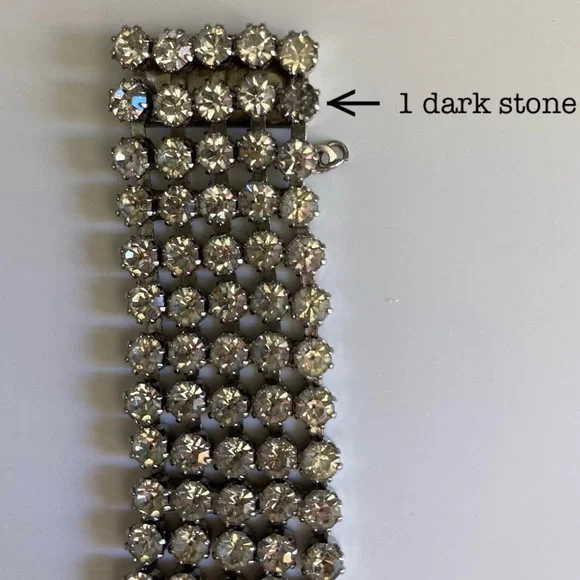 Vintage Estate Rhinestone Bracelet - Picture 8 of 16